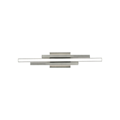 Indra LED Bath Vanity Light in Satin Nickel (24-Inch).