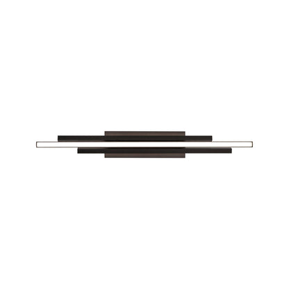Indra LED Bath Vanity Light in Black (36-Inch).