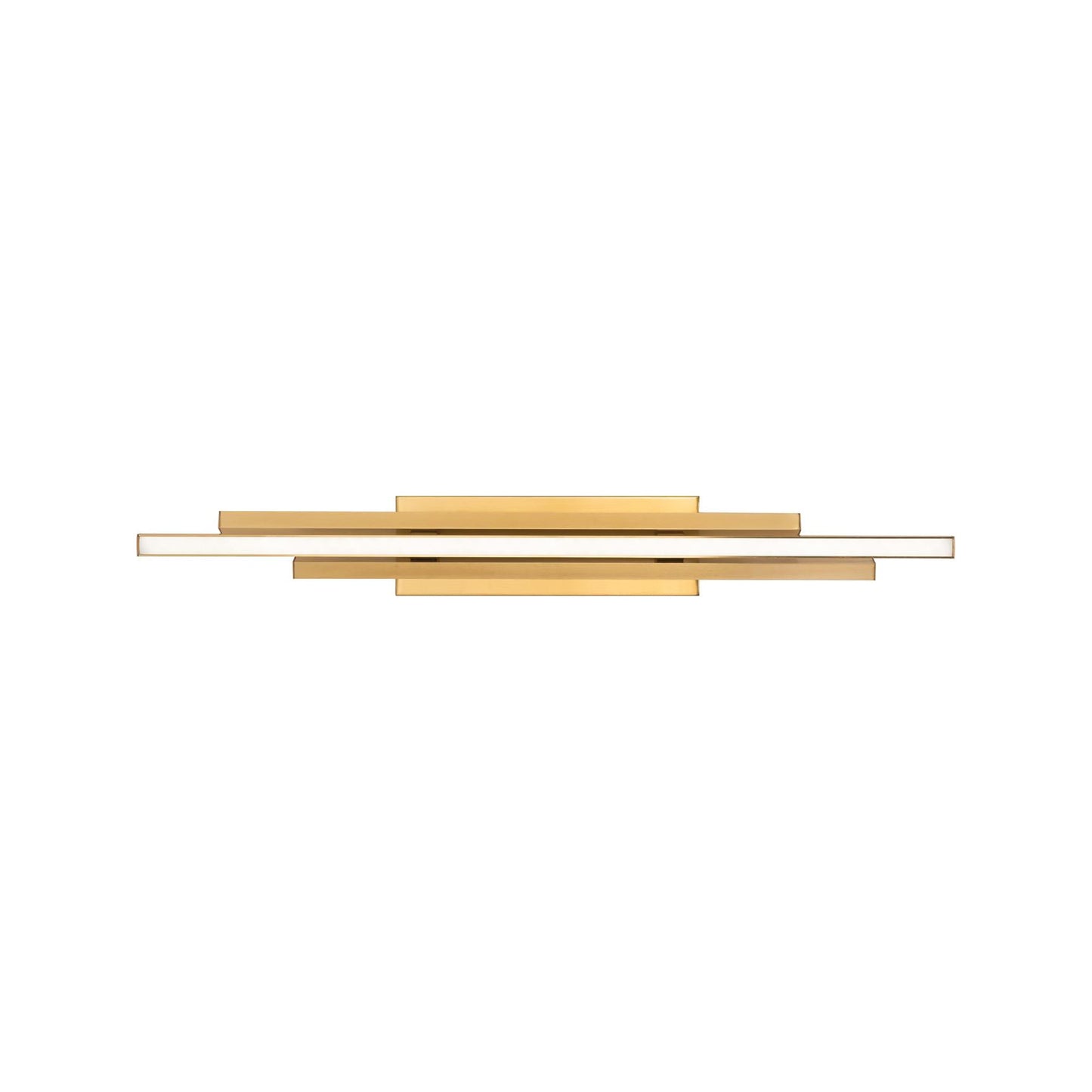 Indra LED Bath Vanity Light in Satin Brass (36-Inch).