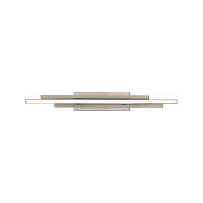 Indra LED Bath Vanity Light in Satin Nickel (36-Inch).