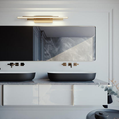 Indra LED Bath Vanity Light in bathroom.