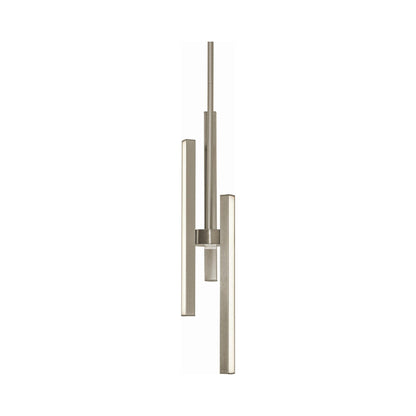 Indra LED Pendant Light in Satin Nickel.