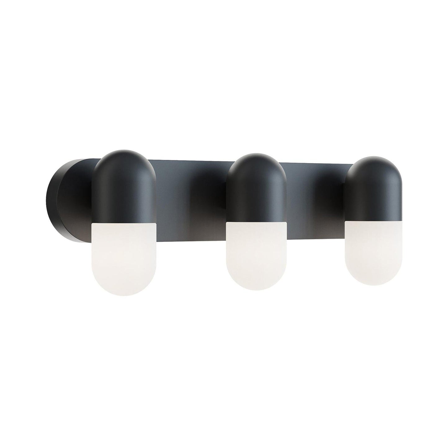 Irvine LED Bath Vanity Light in Black (3-Light).
