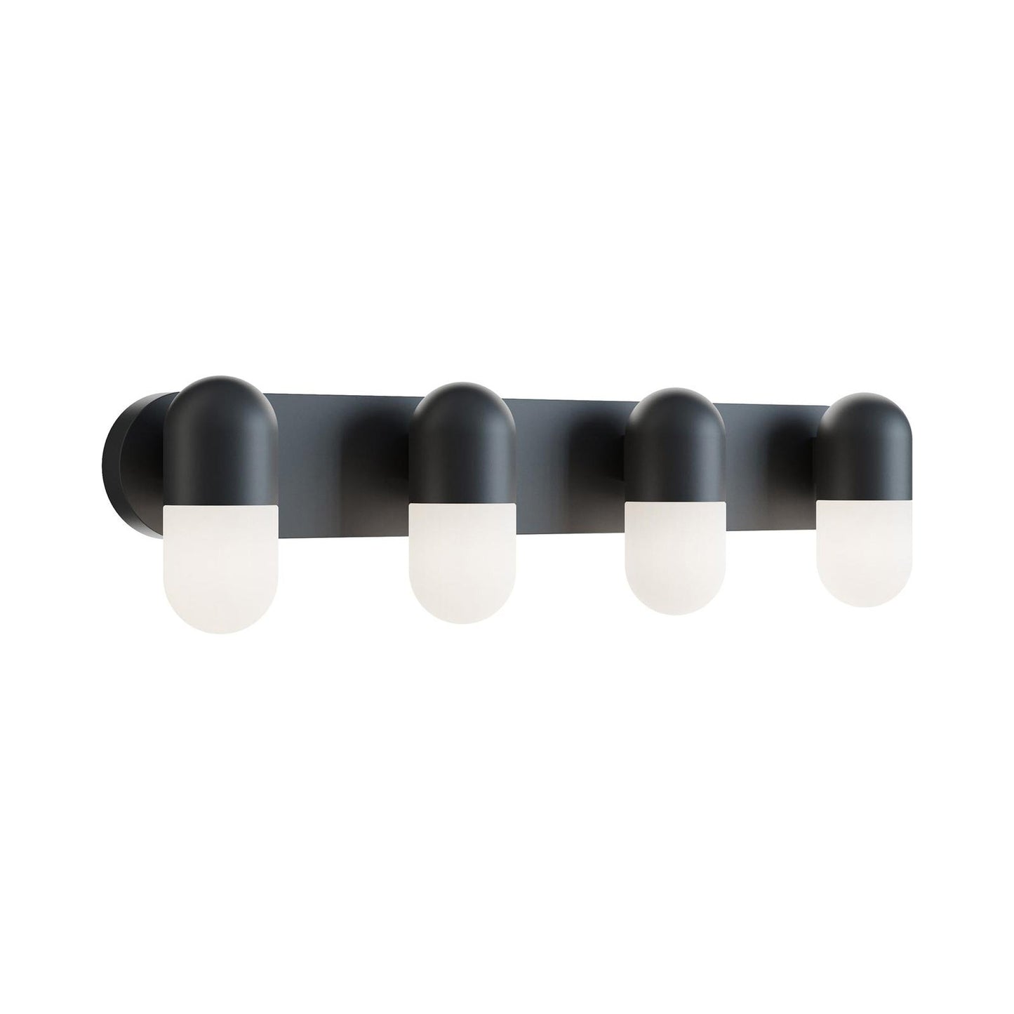 Irvine LED Bath Vanity Light in Black (4-Light).