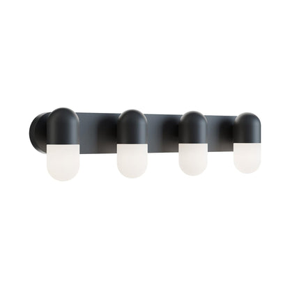 Irvine LED Bath Vanity Light in Black (4-Light).