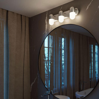 Irvine LED Bath Vanity Light in bathroom.