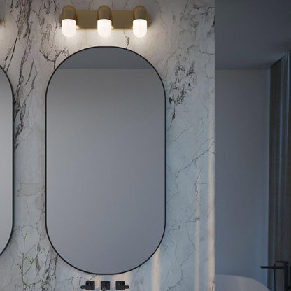 Irvine LED Bath Vanity Light in bathroom.