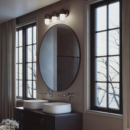 Irvine LED Bath Vanity Light in bathroom.