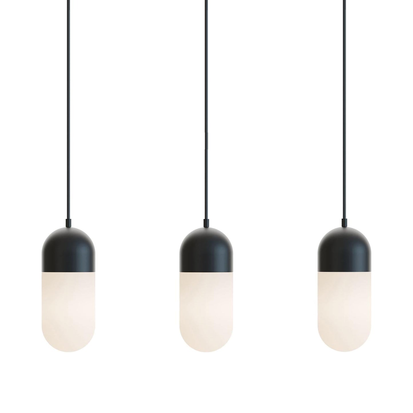 Irvine LED Linear Pendant Light in Black.