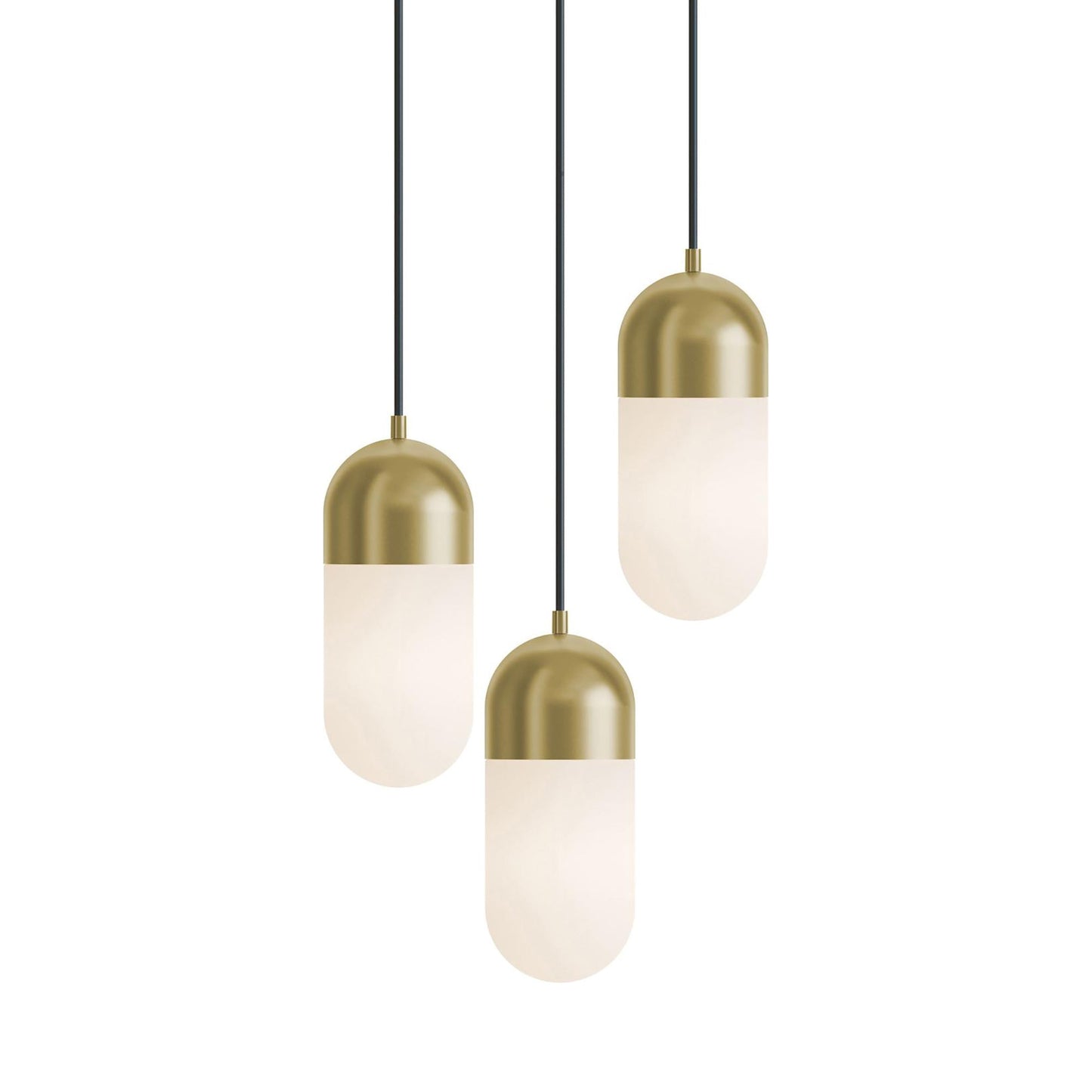 Irvine LED Pendant Light in Light Antique Brass.
