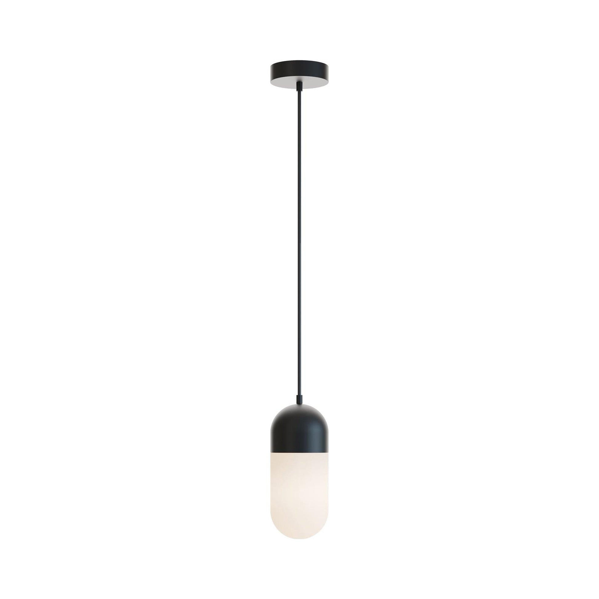 Irvine LED Single Pendant Light in Black.