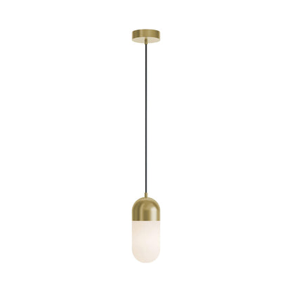 Irvine LED Single Pendant Light in Light Antique Brass.