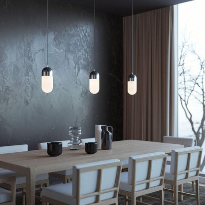 Irvine LED Single Pendant Light in dining room.