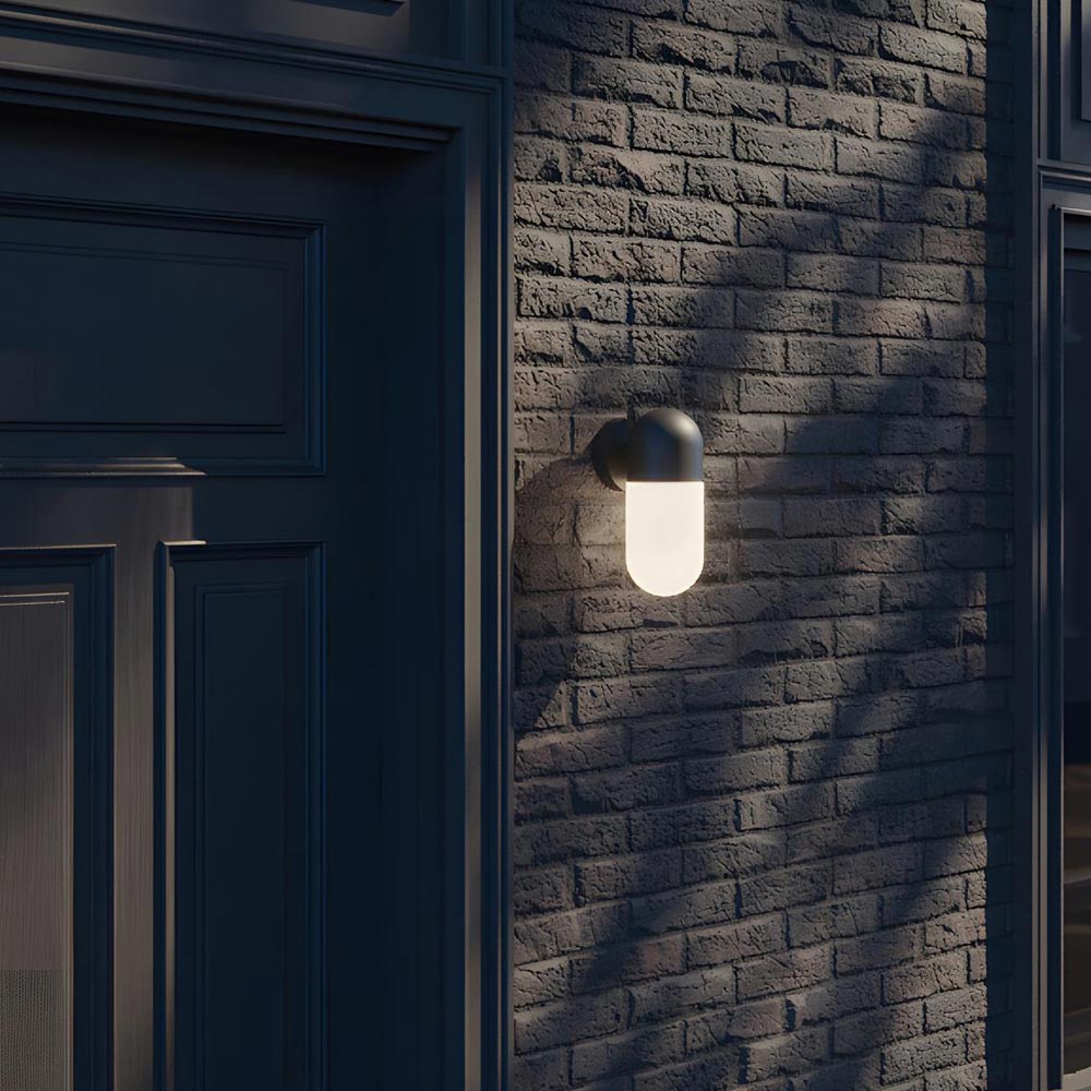 Irvine Outdoor LED Wall Light in Outside Area.
