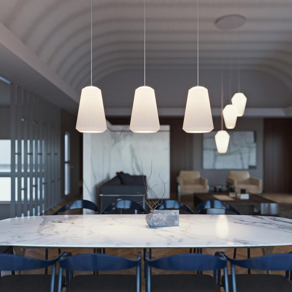Isla Linear Pendant Light in dining room.