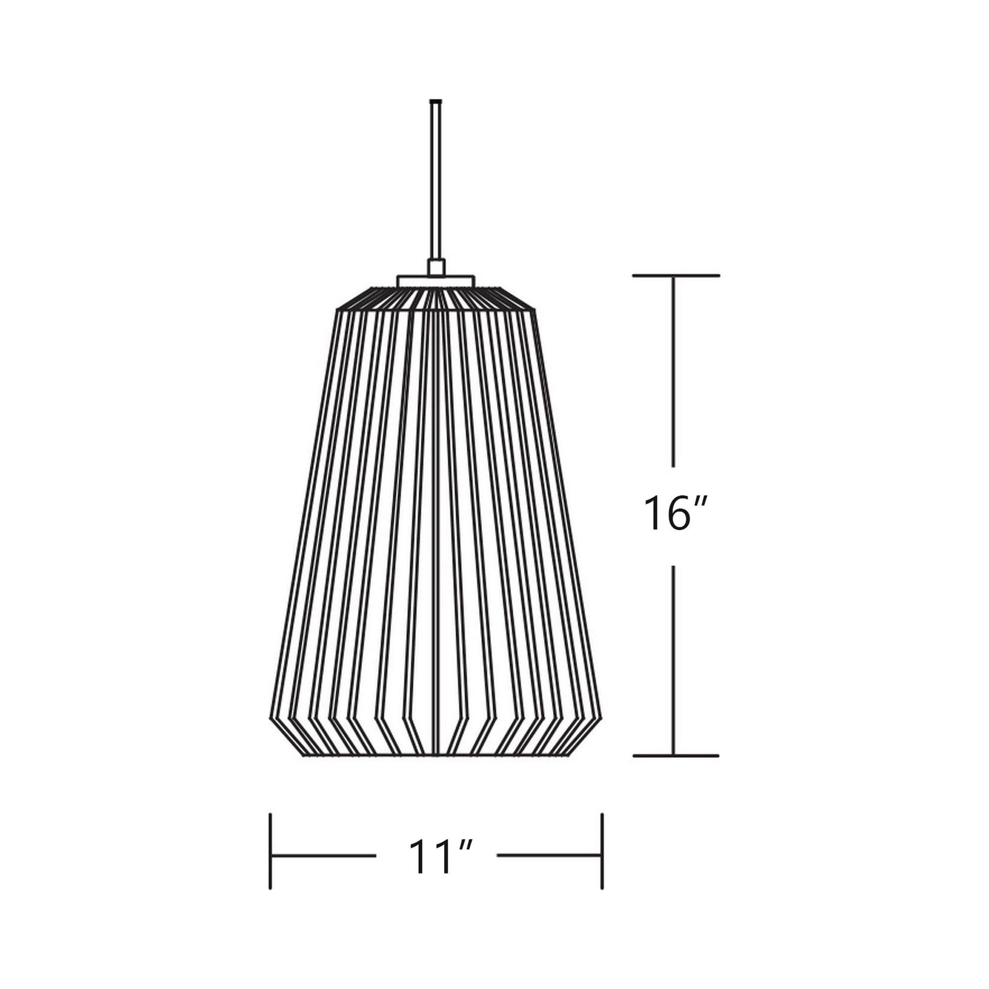 Isla Pendant Light - line drawing.