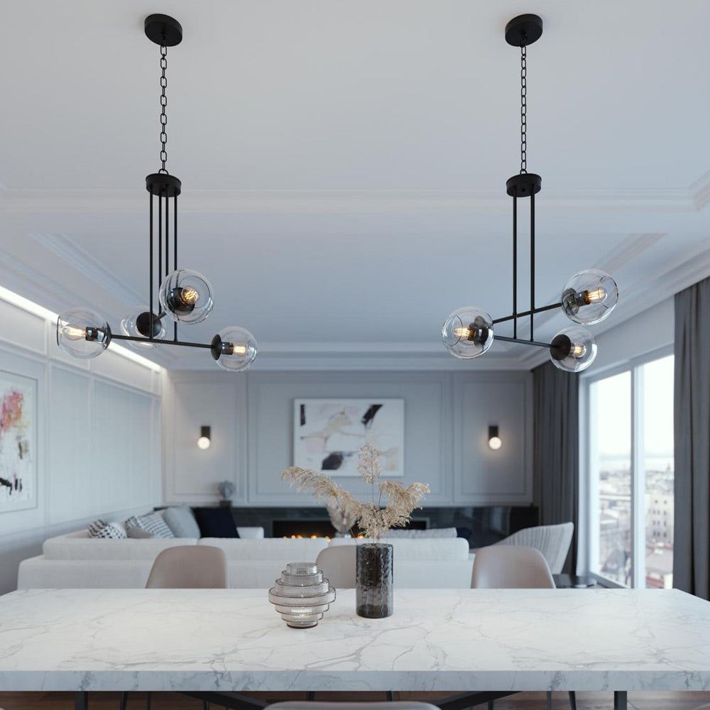 Jamie Multi Light Pendant Light in dining room.