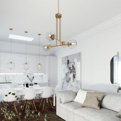 Jamie Multi Light Pendant Light in living room.