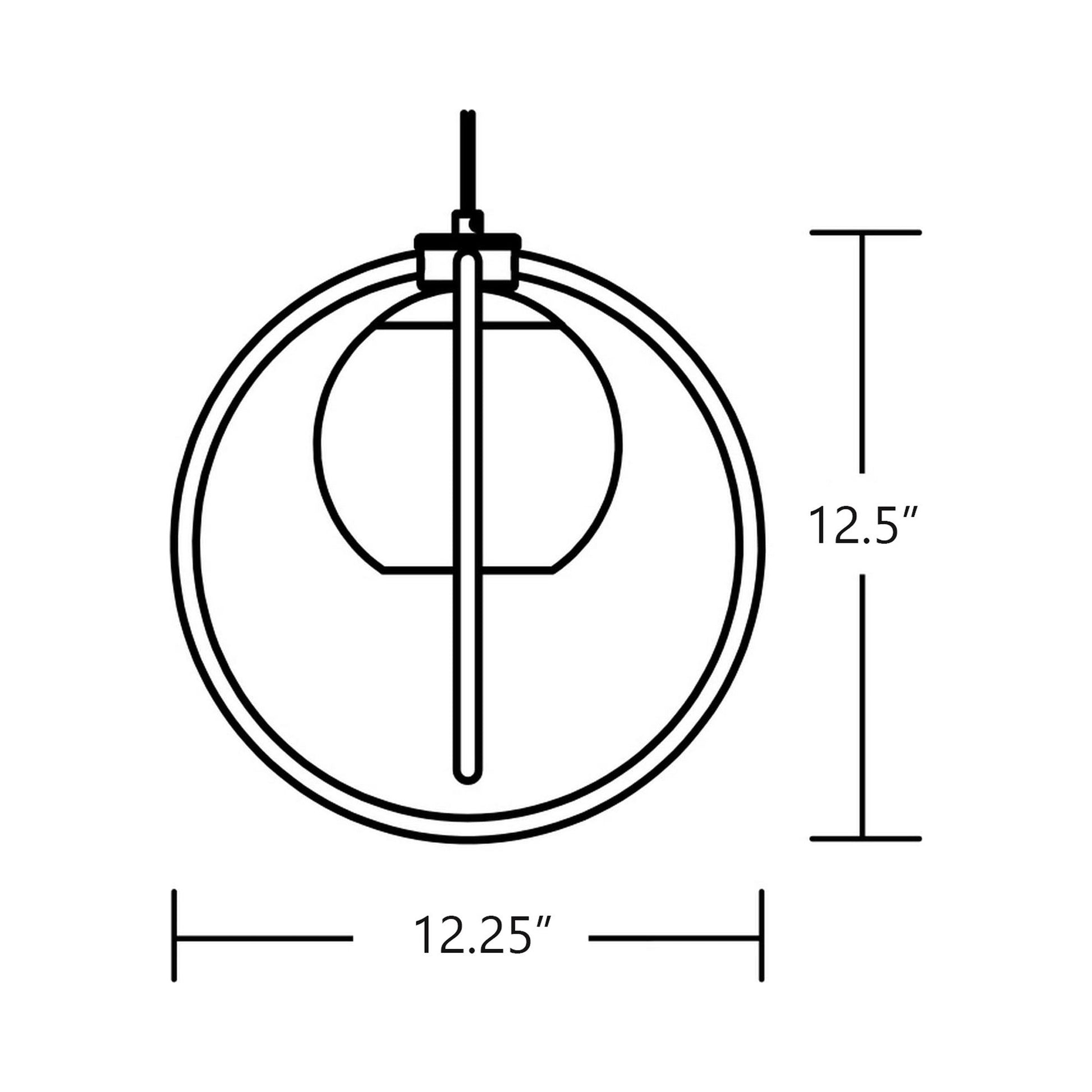 Jamie Pendant Light - line drawing.
