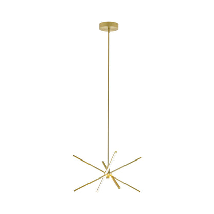 Jaxx LED Pendant Light in Satin Brass.