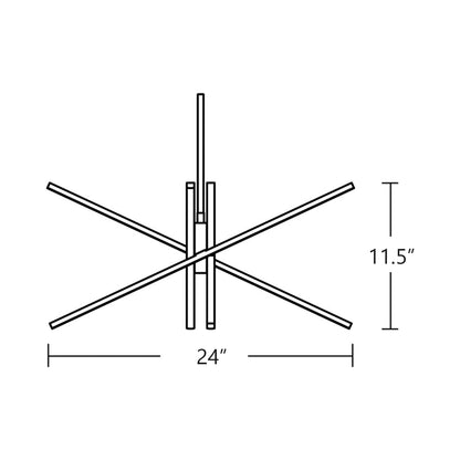 Jaxx LED Pendant Light - line drawing.