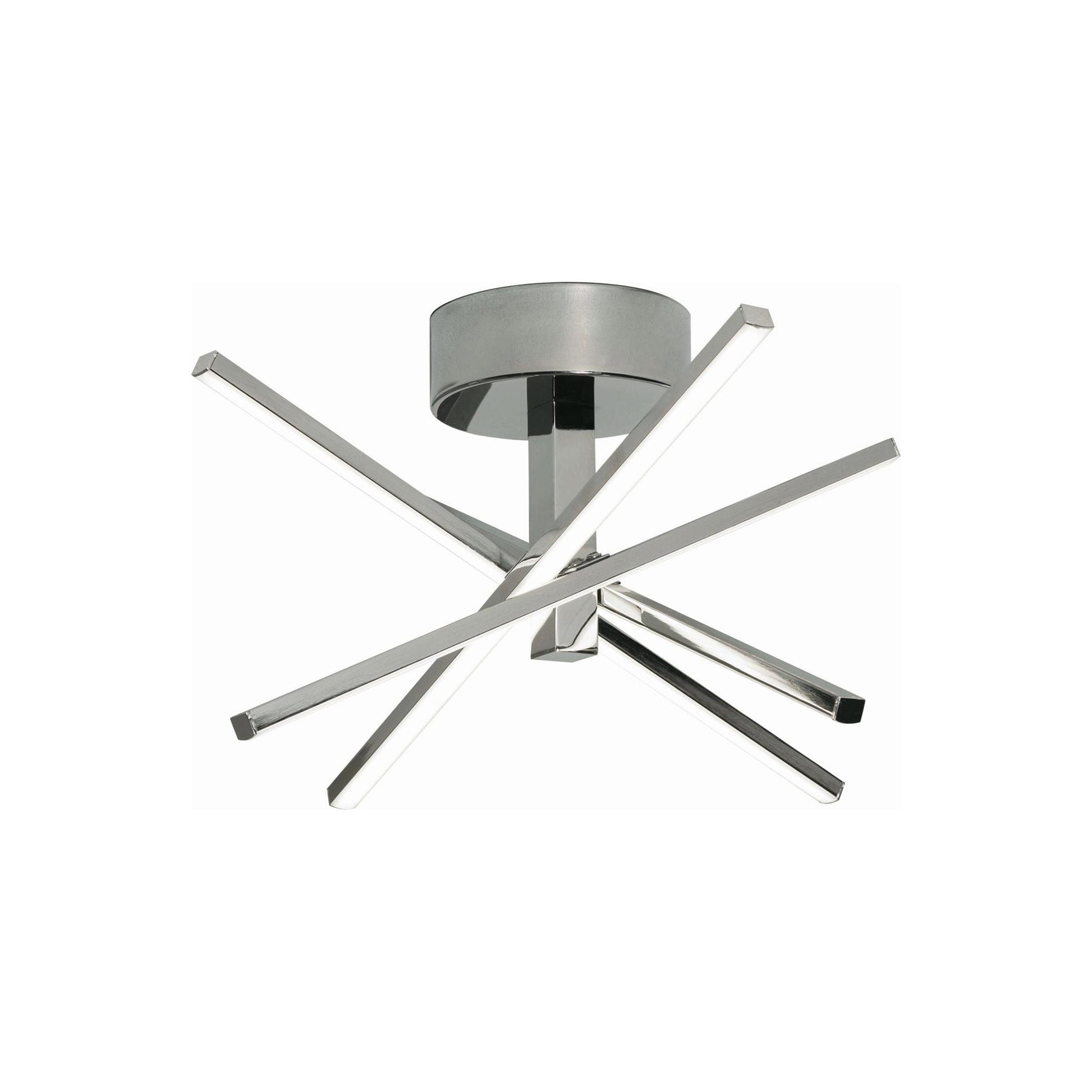 Jaxx LED Semi Flush Mount Ceiling Light in Polished Chrome (15-Inch).