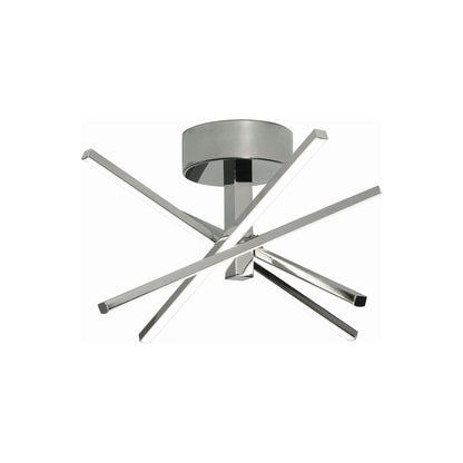 Jaxx LED Semi Flush Mount Ceiling Light in Polished Chrome (15-Inch).