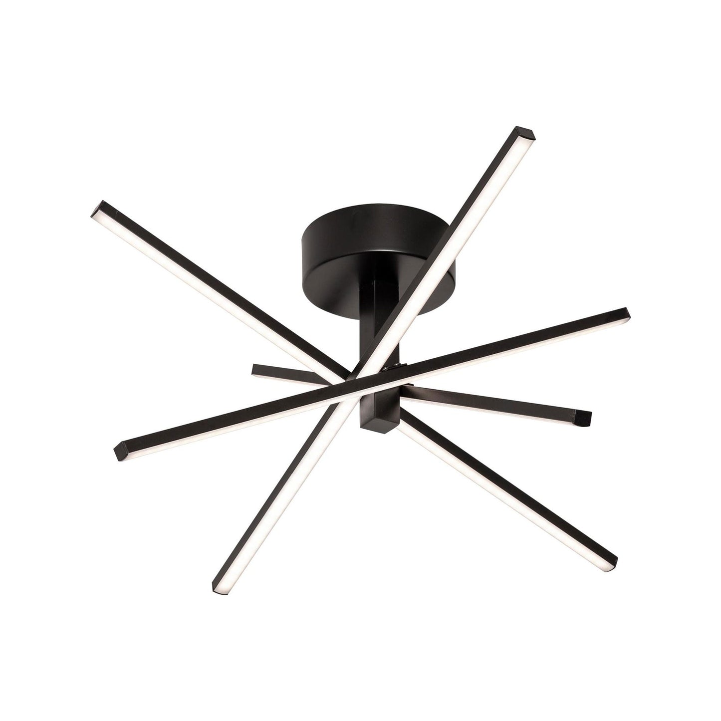 Jaxx LED Semi Flush Mount Ceiling Light in Black (19.75-Inch).
