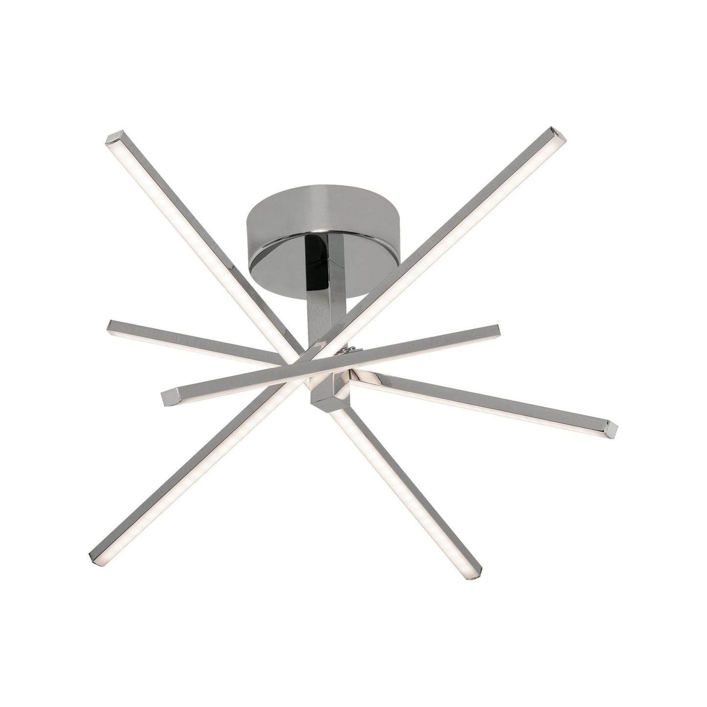 Jaxx LED Semi Flush Mount Ceiling Light in Polished Chrome (19.75-Inch).
