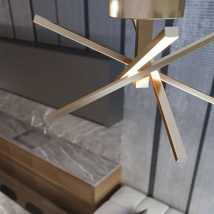 Jaxx LED Semi Flush Mount Ceiling Light in kitchen.