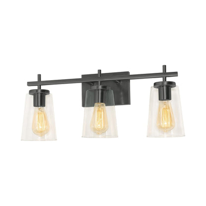 Joanna Bath Vanity Light in Black (3-Light).