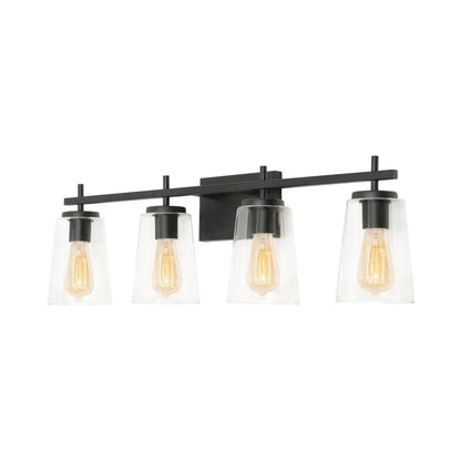 Joanna Bath Vanity Light in Black (4-Light).