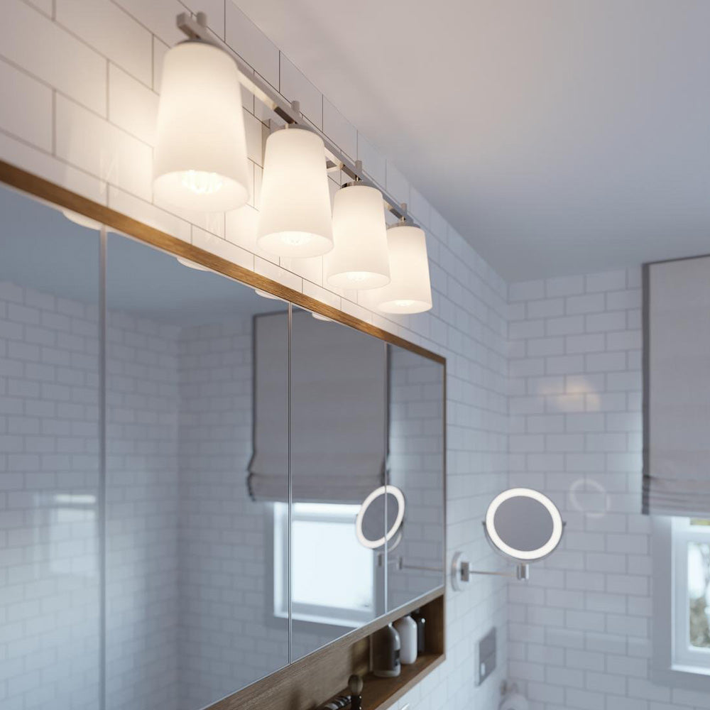Joanna Bath Vanity Light in bathroom.