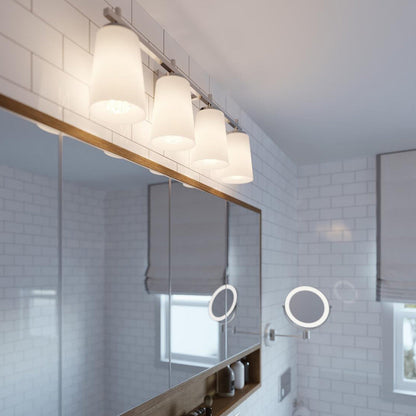 Joanna Bath Vanity Light in bathroom.
