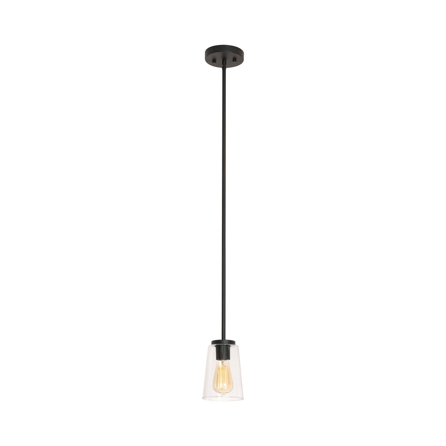 Joanna Mini Pendant Light in Textured Black.