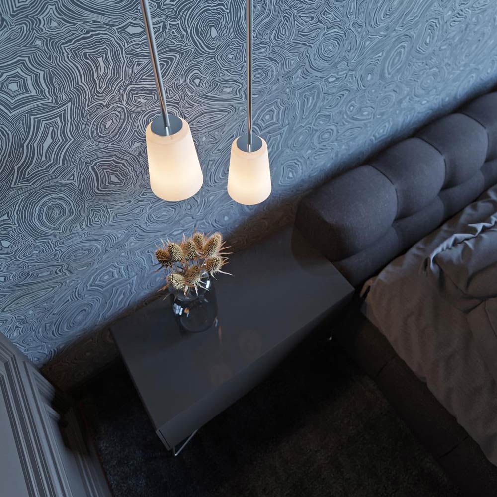 Joanna Mini Pendant Light in bedroom.