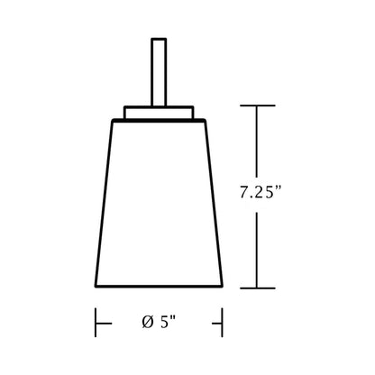Joanna Mini Pendant Light - line drawing.