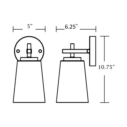 Joanna Wall Light - line drawing.