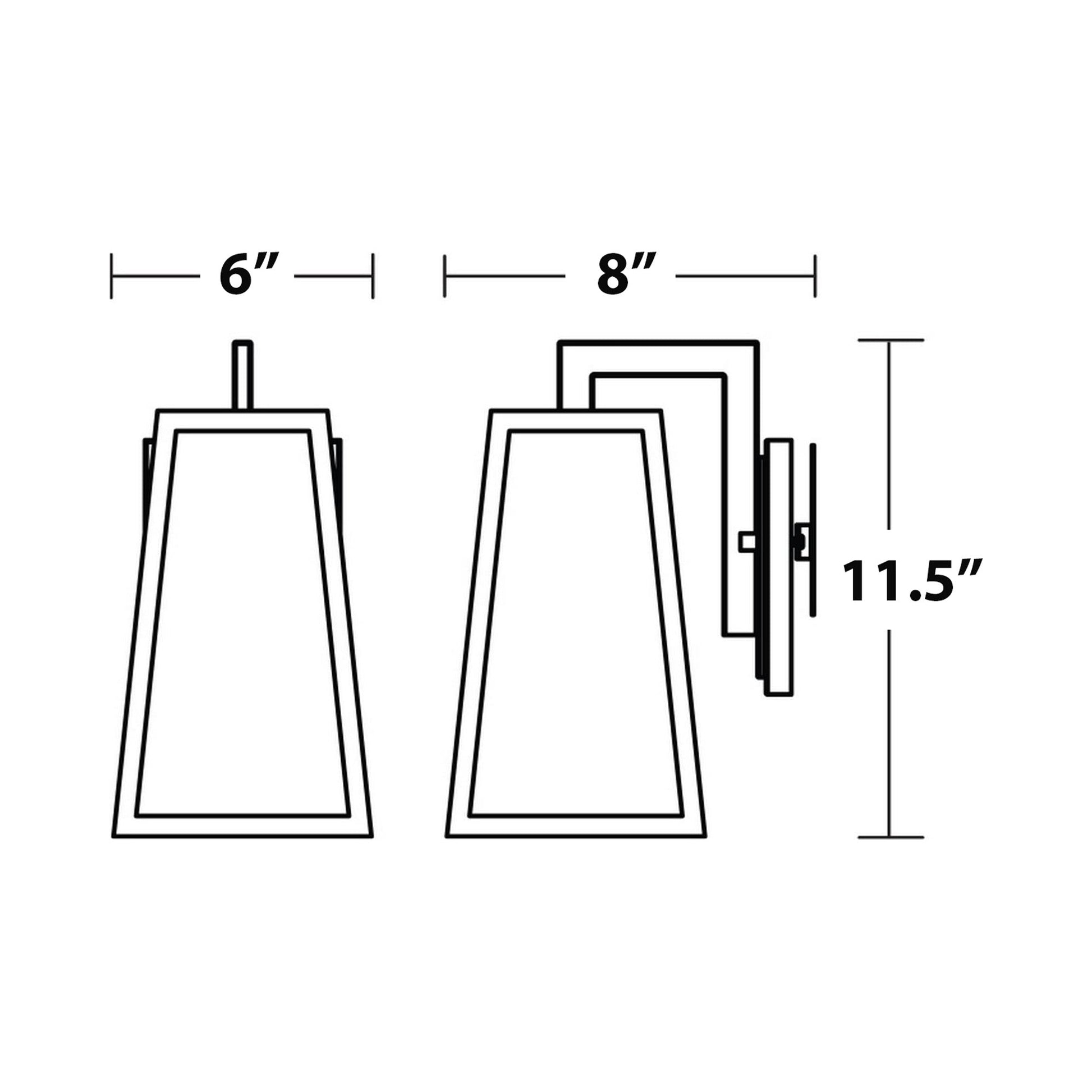 Joplin Outdoor Wall Light - line drawing.