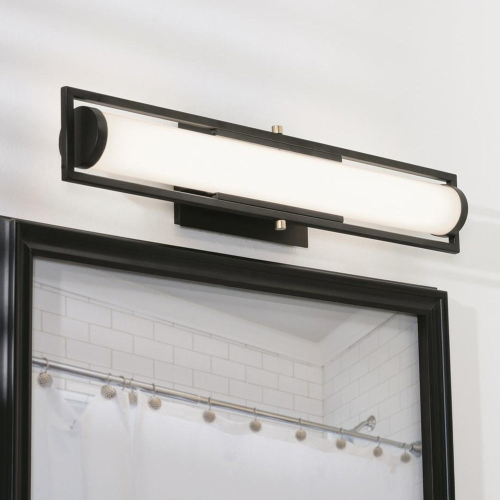 Jordan LED Bath Vanity Light in bathroom.