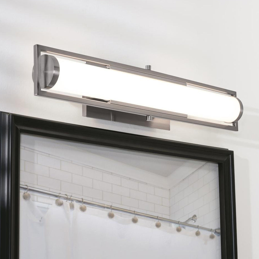 Jordan LED Bath Vanity Light in bathroom.