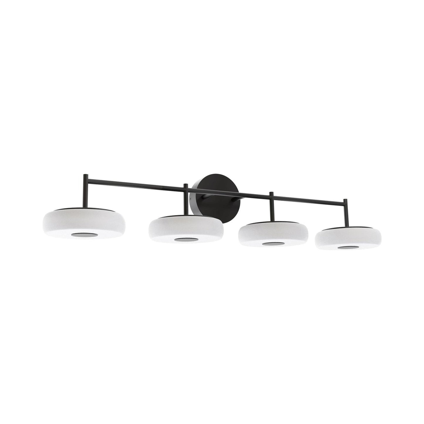 June LED Bath Vanity Light in Black (4-Light).