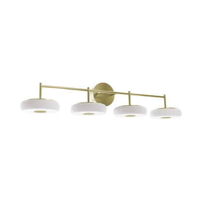 June LED Bath Vanity Light in Light Antique Brass (4-Light).