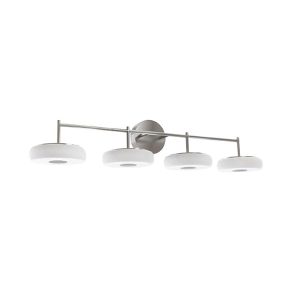 June LED Bath Vanity Light in Satin Nickel (4-Light).