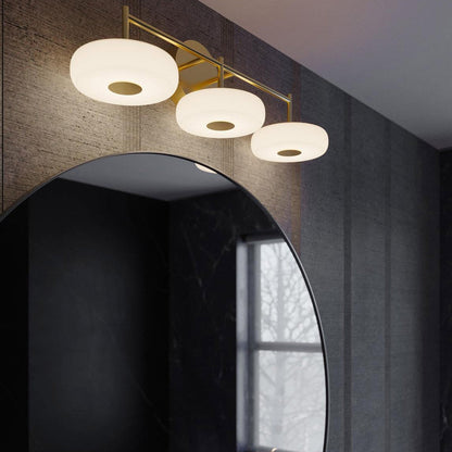 June LED Bath Vanity Light in bathroom.