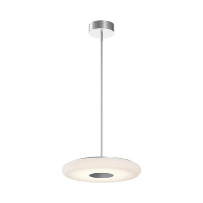 June LED Pendant Light in Satin Nickel.