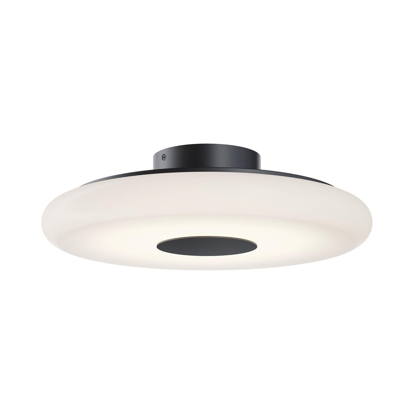 June LED Semi Flush Mount Ceiling Light in Black.