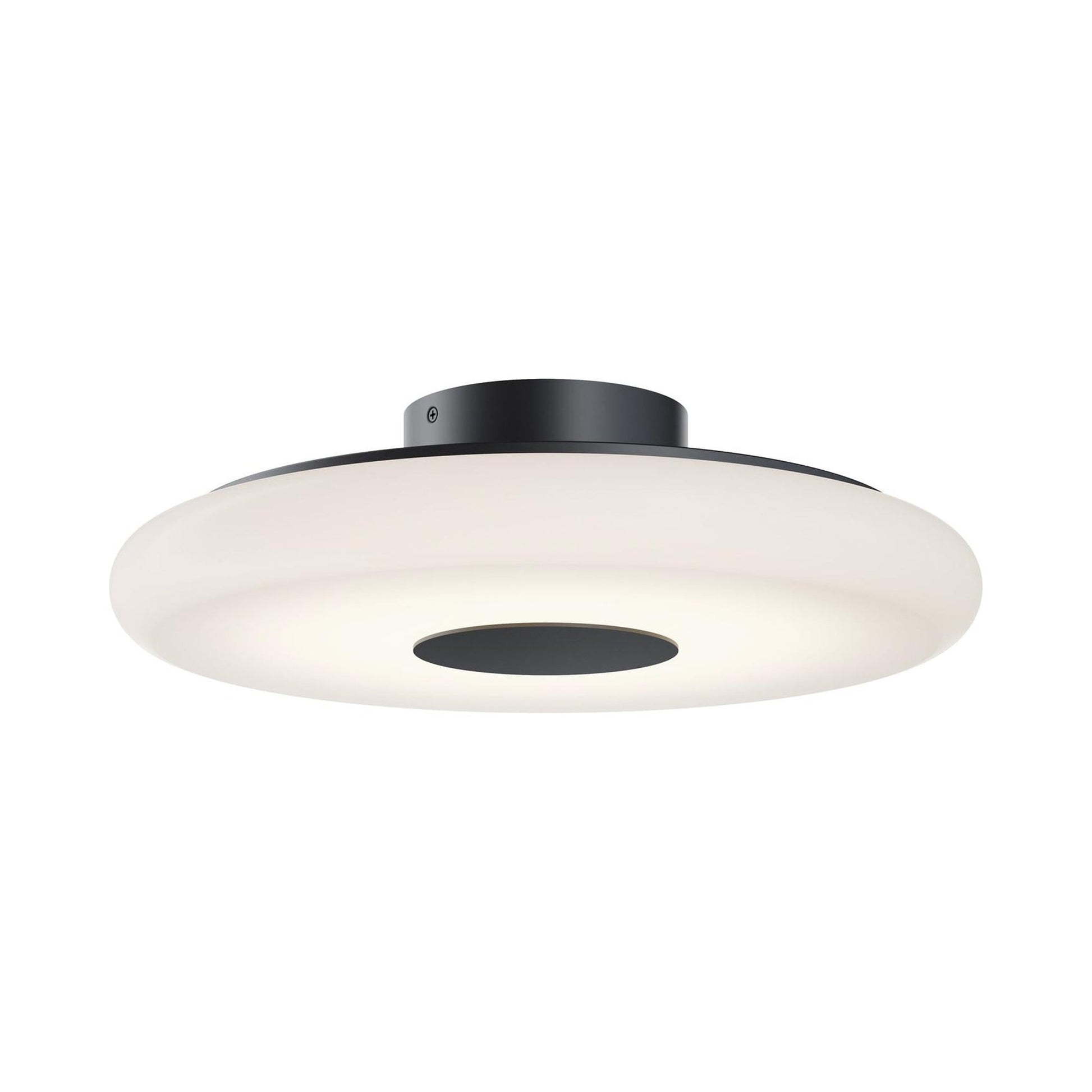 June LED Semi Flush Mount Ceiling Light in Black.