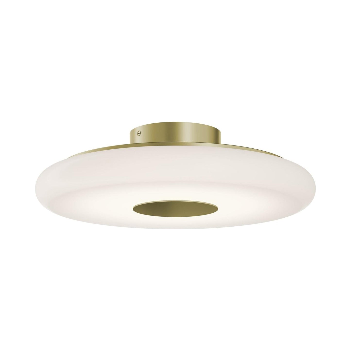June LED Semi Flush Mount Ceiling Light in Light Antique Brass.
