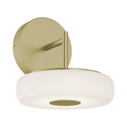 June LED Wall Light in Light Antique Brass.